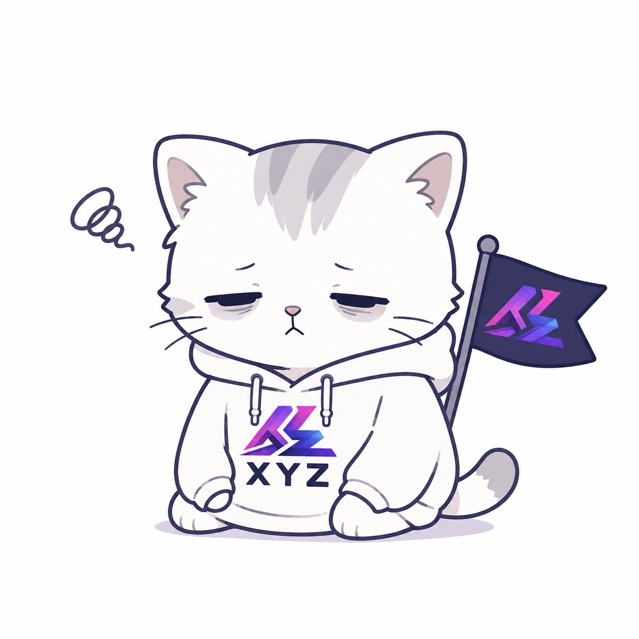 XYZ 지친 고양이 마스코트